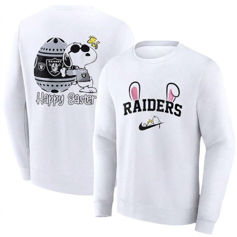 Las Vegas Raiders X Peanuts Snoopy Happy Easter Sweatshirt 1.Jpg