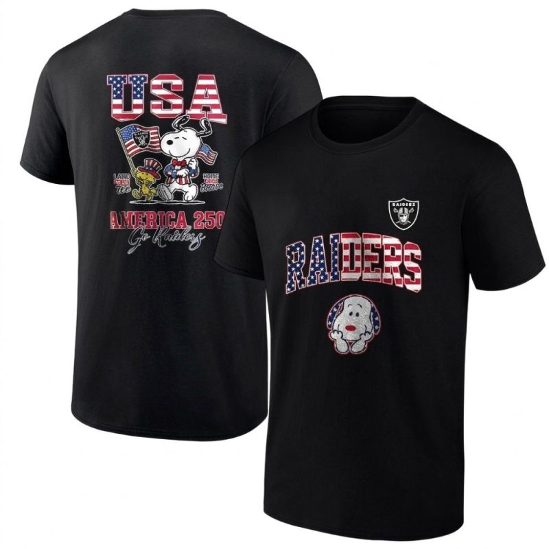 Las Vegas Raiders X Peanuts Snoopy Usa America 250Th Anniversary Shirt 1.Jpg