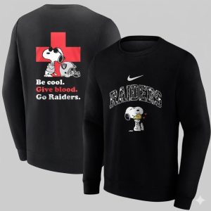 Las Vegas Raiders x Peanuts Snoopy be cool give blood AOP Sweatshirt 1.jpg