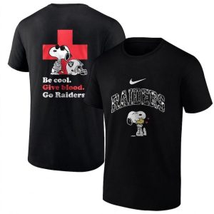 Las Vegas Raiders x Peanuts Snoopy be cool give blood AOP T Shirt 1.jpg