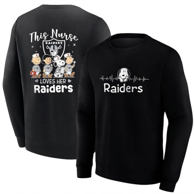 Las Vegas Raiders X Peanuts Snoopy This Nurse Loves Her Aop Sweatshirt 1.Jpg