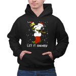 Let It Snoopy Snoopy in Christmas Sock with Santa Hat and Present 2 Hoodie 1.jpg