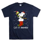 Let It Snoopy Snoopy in Christmas Sock with Santa Hat and Present T Shirt 7 1.jpg
