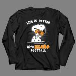 Life Is Better With Bears Football Snoopy Hugging 4 Long Sleeves