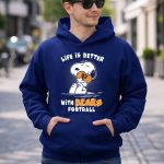 Life Is Better With Bears Football Snoopy Hugging 8 Hoodie