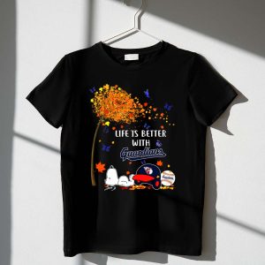 Life Is Better With Cleveland Guardians Autumn Tree Snoopy and Butterflies 1 T Shirt.jpg
