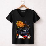 Life Is Better With Cleveland Guardians Autumn Tree Snoopy and Butterflies 7 Womens V Neck.jpg