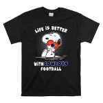Life Is Better With Cowboys Football Snoopy Hugging Dallas Star T Shirt 6