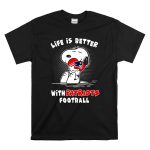 Life Is Better With Patriots Football Snoopy Hugging Helmet T Shirt 6