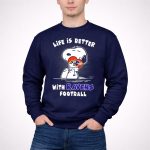 Life Is Better With Ravens Football Snoopy Hugging Baltimore Ravens 3 Sweatshirt