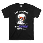 Life Is Better With Ravens Football Snoopy Hugging Baltimore Ravens T Shirt 6