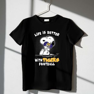 Life Is Better With Tigers Football Snoopy Lsu Tigers Helmet 1 T Shirt 1.jpg