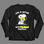 Life Is Better With Vikings Football Snoopy Hugging Helmet 4 Long Sleeves