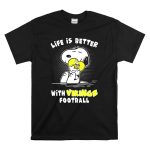Life Is Better With Vikings Football Snoopy Hugging Helmet T Shirt 6