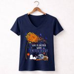 Life is Better with Cowboys Snoopy Dallas Football Autumn 5 Womens V Neck