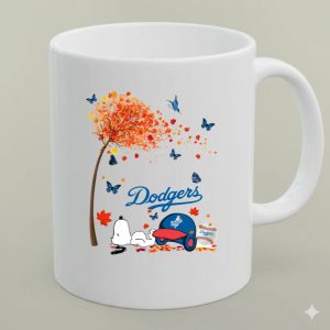 Life is Better with Dodgers Autumn Leaves Snoopy Baseball Cap and Ball 1 mug 1.jpg