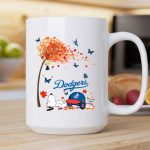 Life is Better with Dodgers Autumn Leaves Snoopy Baseball Cap and Ball 2 mug 1.jpg