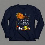 Life is Better with Packers Green Bay Football Autumn Snoopy Leaves 6 Long Sleeves