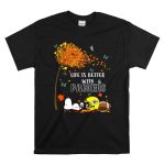 Life is Better with Packers Green Bay Football Autumn Snoopy Leaves T Shirt 6