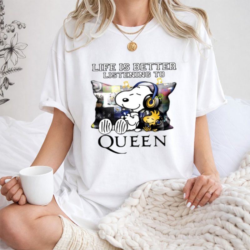 Life Is Better Listening To Queen Snoopy And Woodstock 1 T Shirt.jpg