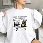 Life is better listening to Queen Snoopy and Woodstock 9 Sweatshirt.jpg