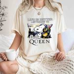 Life is better listening to Queen Snoopy and Woodstock T Shirt 7.jpg