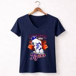 Life is better with Detroit Tigers Snoopy 5 Womens V Neck.jpg
