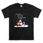 Live Well Love Much Laugh Often Snoopy Peanuts Winter Snowman T Shirt 6 1.jpg