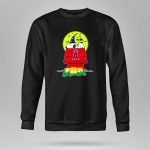 Los Angeles Angels Snoopy Halloween Moon Pumpkins Doghouse Woodstock 9 Sweatshirt.jpg