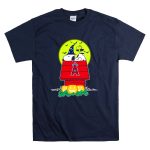 Los Angeles Angels Snoopy Halloween Moon Pumpkins Doghouse Woodstock T Shirt 7.jpg