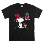 Los Angeles Angels Snoopy Woodstock Big Red Hat T Shirt 6.jpg