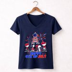 Los Angeles Angels x Snoopy happy 4th of July 5 Womens V Neck.jpg