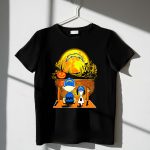 Los Angeles Chargers Charlie Brown Snoopy Pumpkin Moon Halloween Scene 1 T Shirt