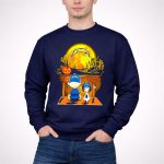 Los Angeles Chargers Charlie Brown Snoopy Pumpkin Moon Halloween Scene 3 Sweatshirt