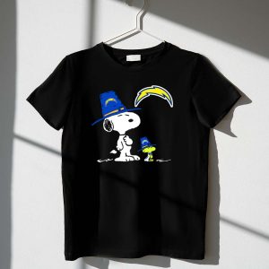Los Angeles Chargers Snoopy And Woodstock In Blue Hats 1 T Shirt