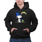 Los Angeles Chargers Snoopy And Woodstock In Blue Hats 2 Hoodie
