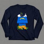 Los Angeles Chargers Snoopy Doghouse Pumpkins 6 Long Sleeves