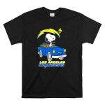 Los Angeles Chargers Snoopy Driving with Woodstock T Shirt 6