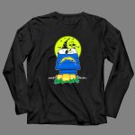 Los Angeles Chargers Snoopy Halloween Pumpkin Full Moon Scene 4 Long Sleeves