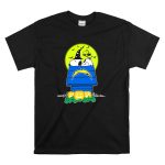 Los Angeles Chargers Snoopy Halloween Pumpkin Full Moon Scene T Shirt 6