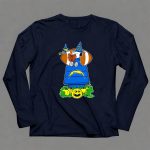Los Angeles Chargers Snoopy Halloween Witch Reading Football Pumpkin 6 Long Sleeves
