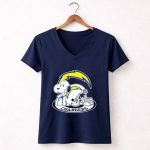 Los Angeles Chargers Snoopy Helmet Clipart 2 5 Womens V Neck