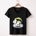 Los Angeles Chargers Snoopy Helmet Clipart 2 7 Womens V Neck