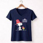 Los Angeles Clippers Snoopy and Woodstock NBA Collaboration 5 Womens V Neck