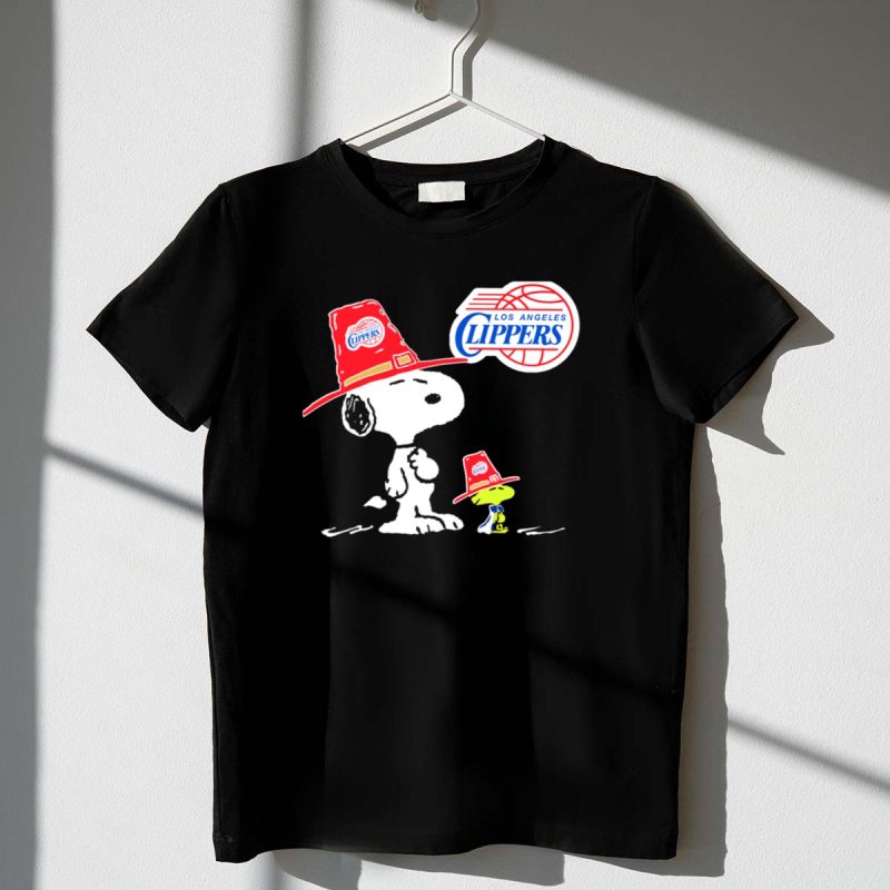 Los Angeles Clippers Snoopy With Woodstock In Team Hats 1 T Shirt