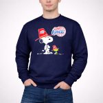 Los Angeles Clippers Snoopy with Woodstock in Team Hats 3 Sweatshirt
