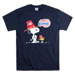 Los Angeles Clippers Snoopy with Woodstock in Team Hats T Shirt 7