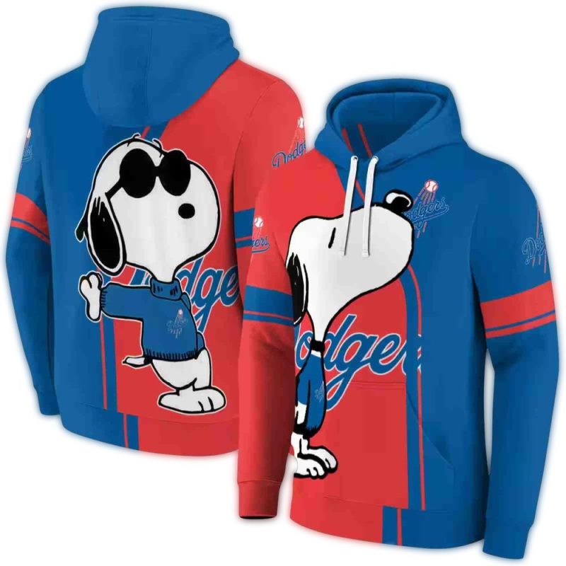 Los Angeles Dodgers Playful Snoopy All Over Print Hoodie 1.Jpg