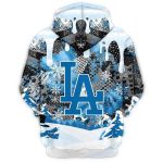 Los Angeles Dodgers Snoopy Dabbing Christmas All Over Print Hoodie 3.jpg