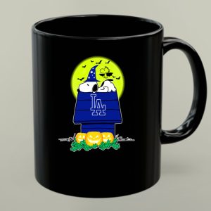 Los Angeles Dodgers Snoopy Halloween Moon Pumpkins Woodstock 1 mug 1.jpg